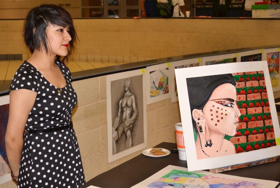 The Annual Art show will be tomorrow from 6-8 pm in the Cafeteria. Photo from last years show. (Tijhan Anderson photo)