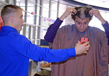 Photos: Mr. Bradford Shaves Head