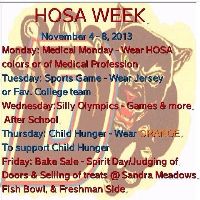 HOSA+hosting+Spirit+Week+November+4-8