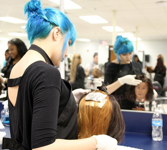 Cosmetology exhibits their work
