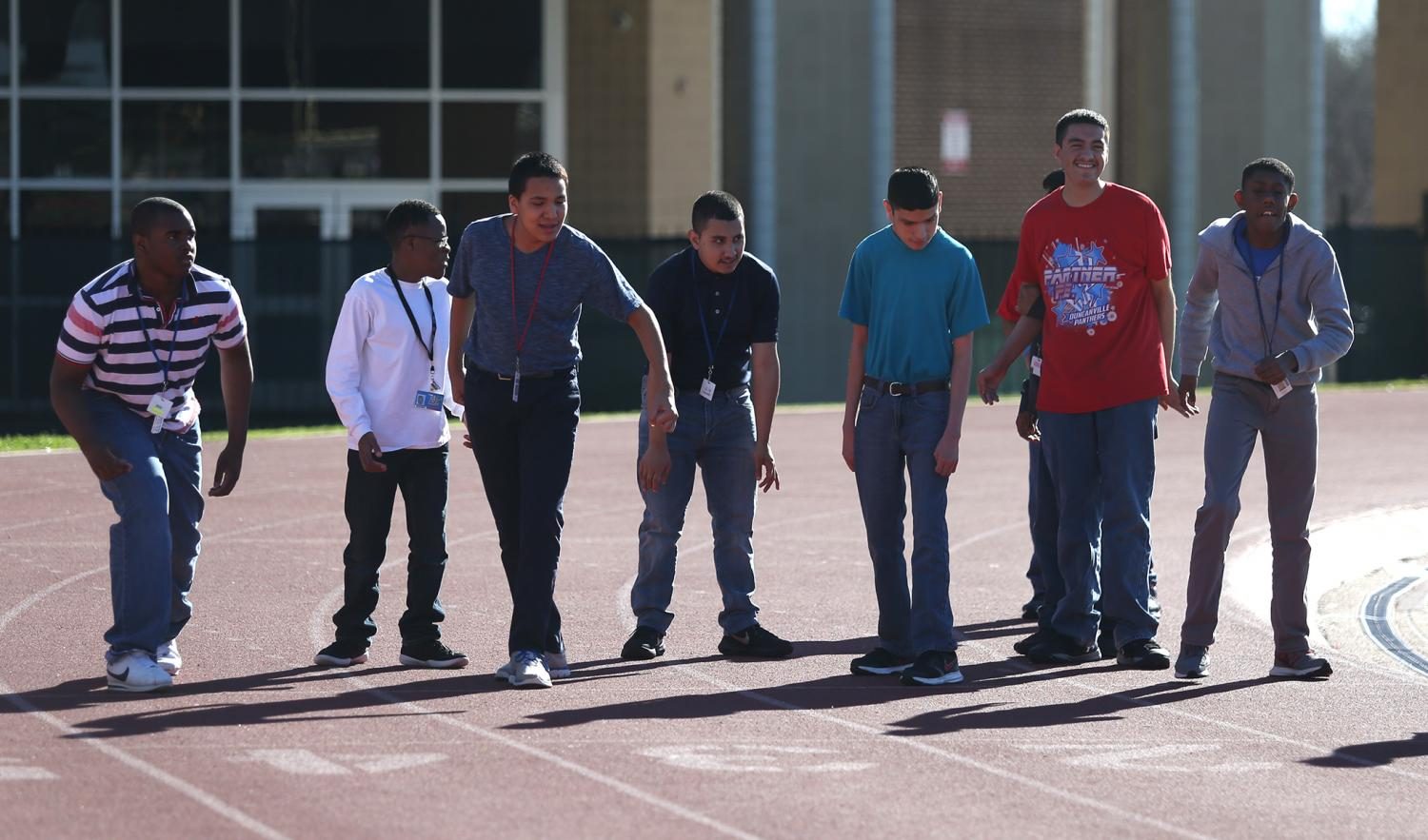 Students practice for the Special Olympics