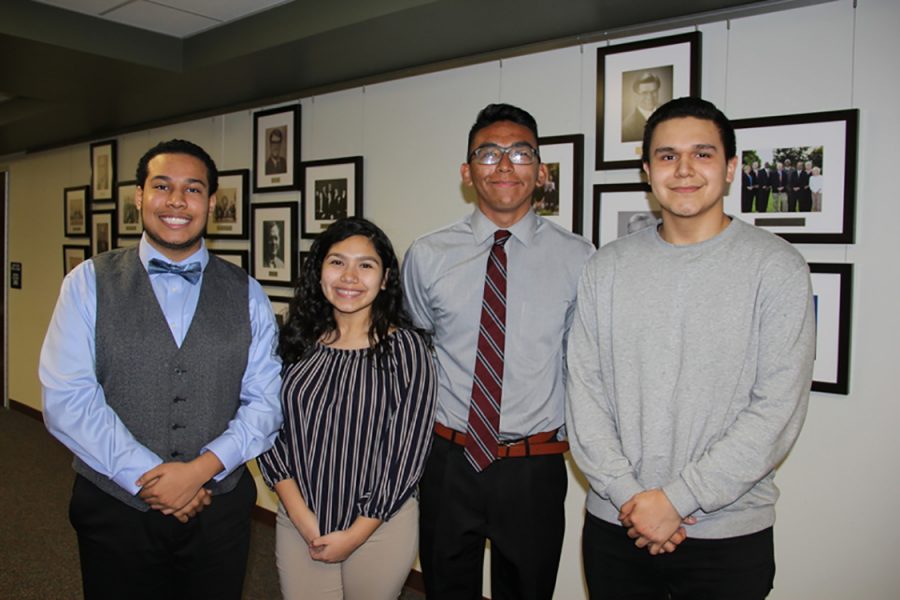 Jacob Hernandez, Gilberto Hernandez, Melanie Hernndez and Chase Anderson are juniors at Duncanville High School who scored in the top 2.5% of the PSAT/NMSQT among all Hispnaic test takers while achieving a cumulative grade point average of 3.5 or higher. Based on that academically exceptional achievement, they have received the National Hispanic Scholars Award. 