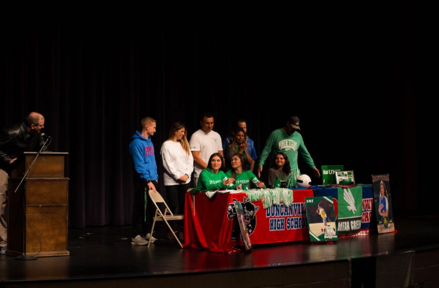 Seniors Desiree, Destiny and Sileen all signed to UNT November 14th 2018 